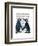 Penguins in Love-Fab Funky-Framed Art Print