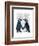 Penguins in Love-Fab Funky-Framed Art Print