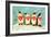 Penguins Spelling Out Love-null-Framed Art Print