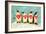 Penguins Spelling Out Love-null-Framed Art Print