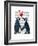 Penguins with Love Hearts-Fab Funky-Framed Premium Giclee Print