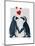 Penguins with Love Hearts-Fab Funky-Mounted Art Print