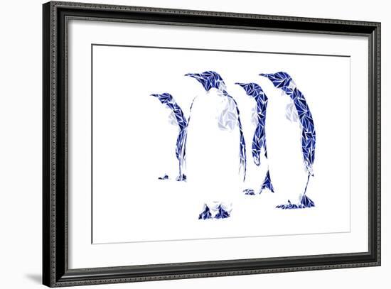 Penguins-Cristian Mielu-Framed Art Print