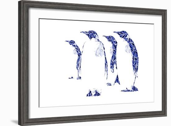 Penguins-Cristian Mielu-Framed Art Print