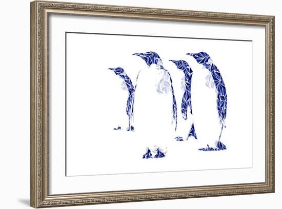 Penguins-Cristian Mielu-Framed Art Print