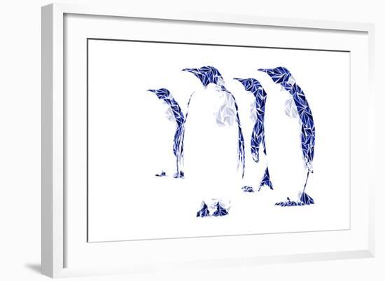 Penguins-Cristian Mielu-Framed Art Print