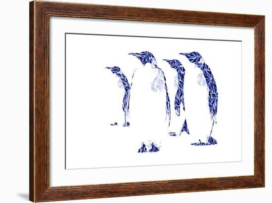 Penguins-Cristian Mielu-Framed Art Print