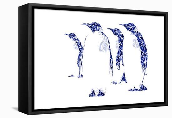 Penguins-Cristian Mielu-Framed Stretched Canvas