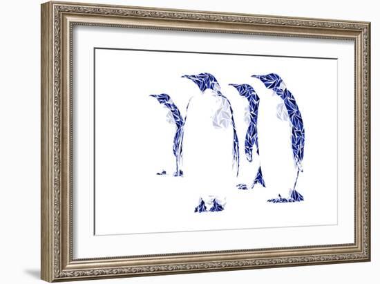 Penguins-Cristian Mielu-Framed Art Print