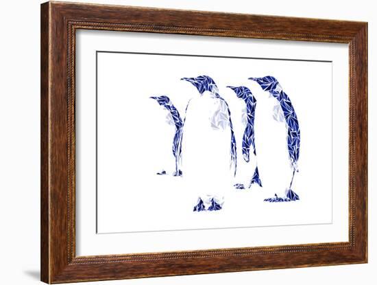 Penguins-Cristian Mielu-Framed Art Print