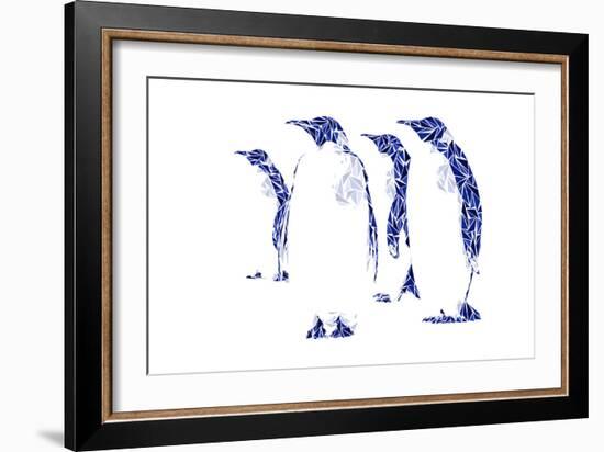 Penguins-Cristian Mielu-Framed Art Print