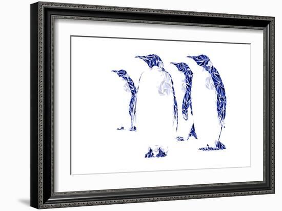 Penguins-Cristian Mielu-Framed Art Print