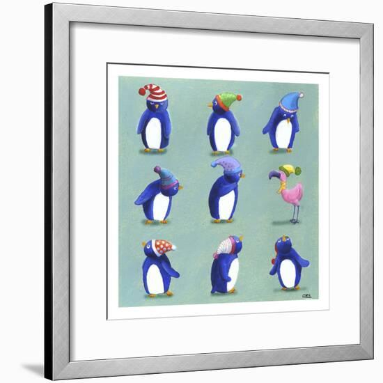 Penguins-Louise Tate-Framed Giclee Print