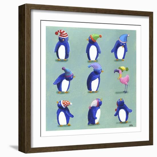 Penguins-Louise Tate-Framed Giclee Print