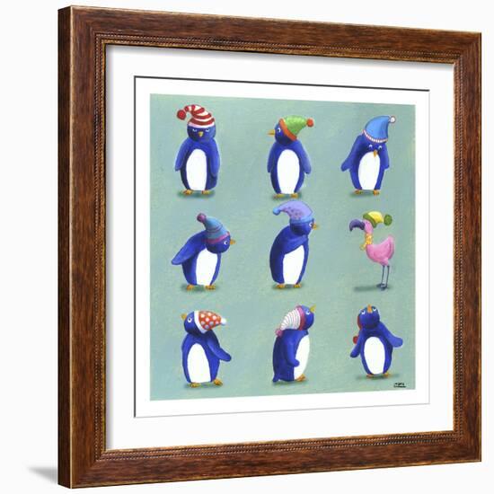 Penguins-Louise Tate-Framed Giclee Print