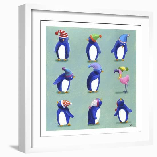 Penguins-Louise Tate-Framed Giclee Print