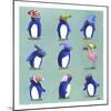 Penguins-Louise Tate-Mounted Giclee Print