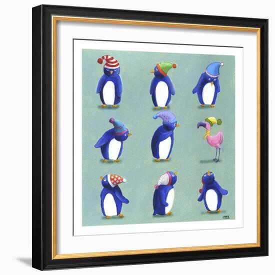 Penguins-Louise Tate-Framed Giclee Print