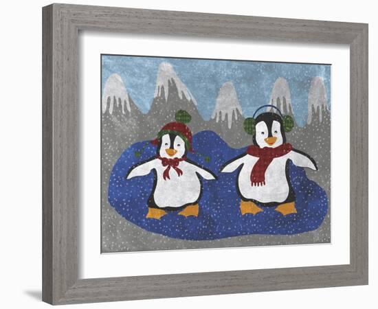 Penguins-Erin Clark-Framed Giclee Print