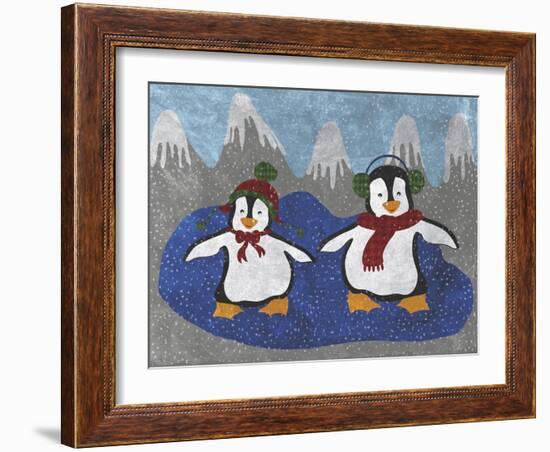 Penguins-Erin Clark-Framed Giclee Print