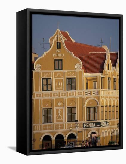 Penha and Sons Building, Willemstad, Curacao, Caribbean-Robin Hill-Framed Premier Image Canvas