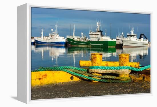 Peninsula Reykjanes, Grindavik, Harbour-Catharina Lux-Framed Premier Image Canvas