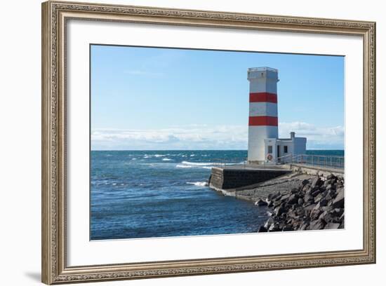 Peninsula Reykjanes, Iceland, Gardskagi, Lighthouse-Catharina Lux-Framed Photographic Print