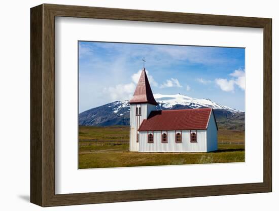 Peninsula Snaefellsnes, Church in Hellnar-Catharina Lux-Framed Photographic Print