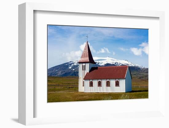 Peninsula Snaefellsnes, Church in Hellnar-Catharina Lux-Framed Photographic Print