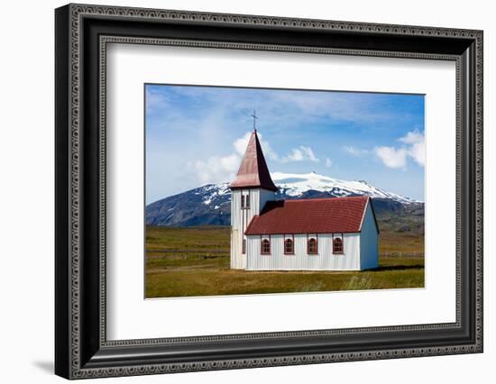 Peninsula Snaefellsnes, Church in Hellnar-Catharina Lux-Framed Photographic Print