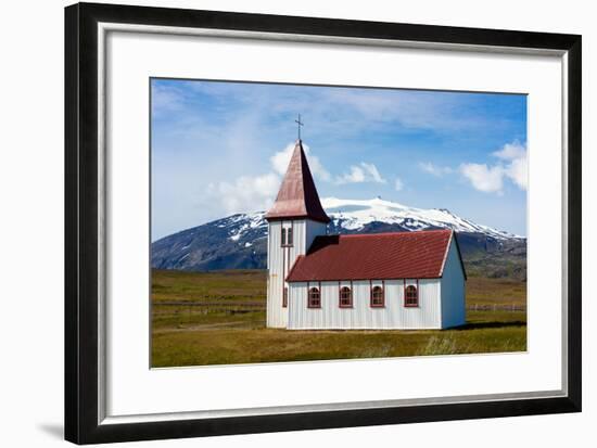 Peninsula Snaefellsnes, Church in Hellnar-Catharina Lux-Framed Photographic Print