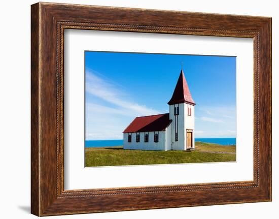 Peninsula Snaefellsnes, Church in Hellnar-Catharina Lux-Framed Photographic Print