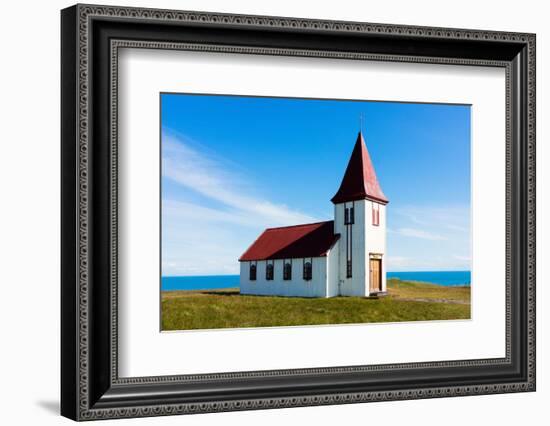 Peninsula Snaefellsnes, Church in Hellnar-Catharina Lux-Framed Photographic Print