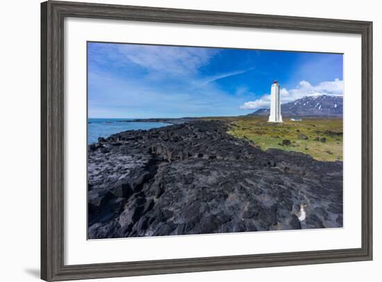 Peninsula Snaefellsnes, Lighthouse Malariff-Catharina Lux-Framed Photographic Print