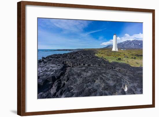 Peninsula Snaefellsnes, Lighthouse Malariff-Catharina Lux-Framed Photographic Print