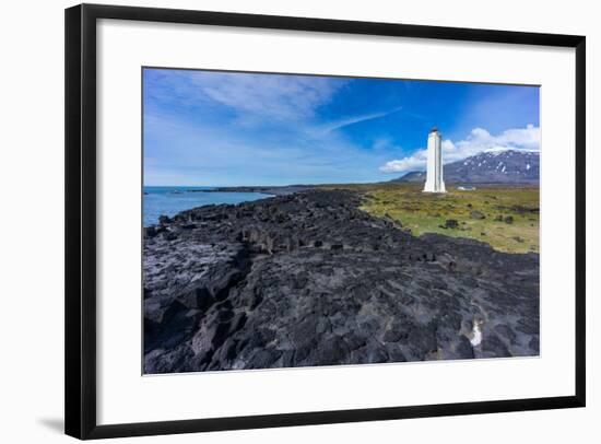 Peninsula Snaefellsnes, Lighthouse Malariff-Catharina Lux-Framed Photographic Print