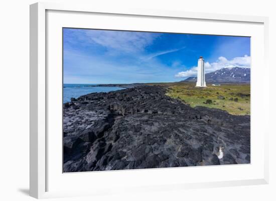 Peninsula Snaefellsnes, Lighthouse Malariff-Catharina Lux-Framed Photographic Print