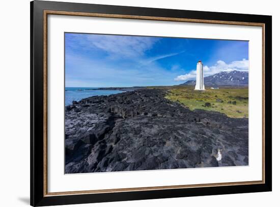 Peninsula Snaefellsnes, Lighthouse Malariff-Catharina Lux-Framed Photographic Print