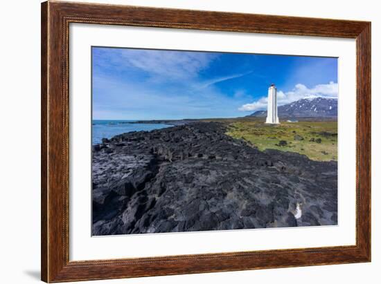 Peninsula Snaefellsnes, Lighthouse Malariff-Catharina Lux-Framed Photographic Print