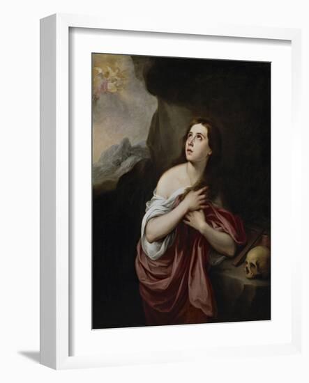 Penitent Magdalene-Bartolome Esteban Murillo-Framed Giclee Print