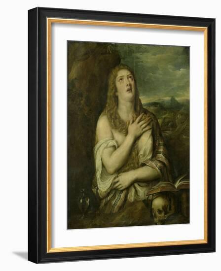 Penitent Mary Magdalene-Titian-Framed Art Print