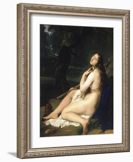 Penitent Saint Mary Magdalene-Francesco Hayez-Framed Premium Giclee Print
