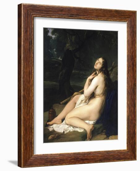 Penitent Saint Mary Magdalene-Francesco Hayez-Framed Giclee Print