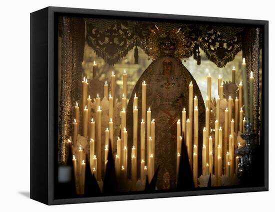 Penitents Follow La Macarena During a Holy Week Procession-null-Framed Premier Image Canvas