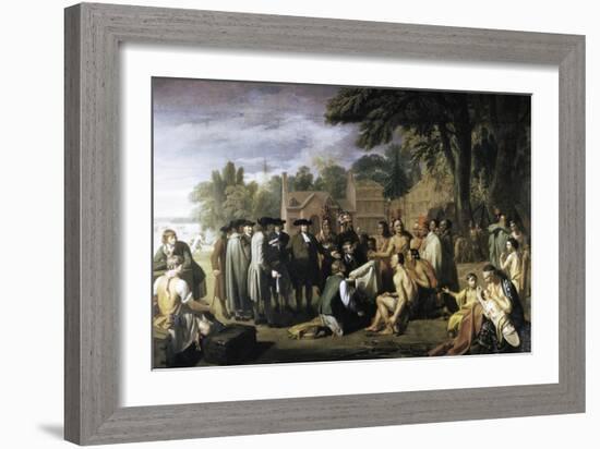 Penn's Treaty with the Indians-Benjamin West-Framed Giclee Print