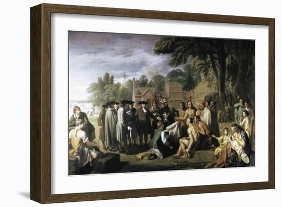 Penn's Treaty with the Indians-Benjamin West-Framed Giclee Print