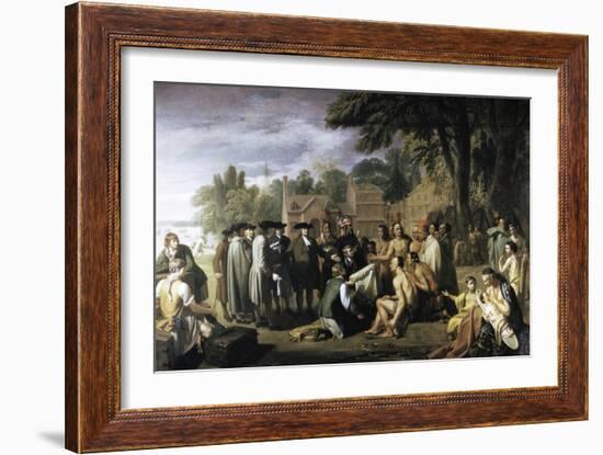 Penn's Treaty with the Indians-Benjamin West-Framed Giclee Print