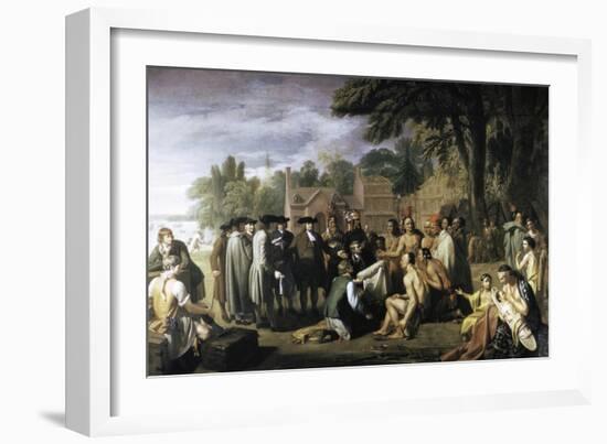 Penn's Treaty with the Indians-Benjamin West-Framed Giclee Print