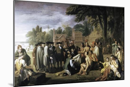 Penn's Treaty with the Indians-Benjamin West-Mounted Giclee Print