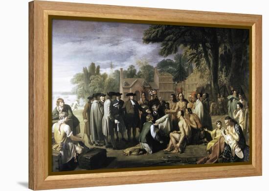 Penn's Treaty with the Indians-Benjamin West-Framed Premier Image Canvas